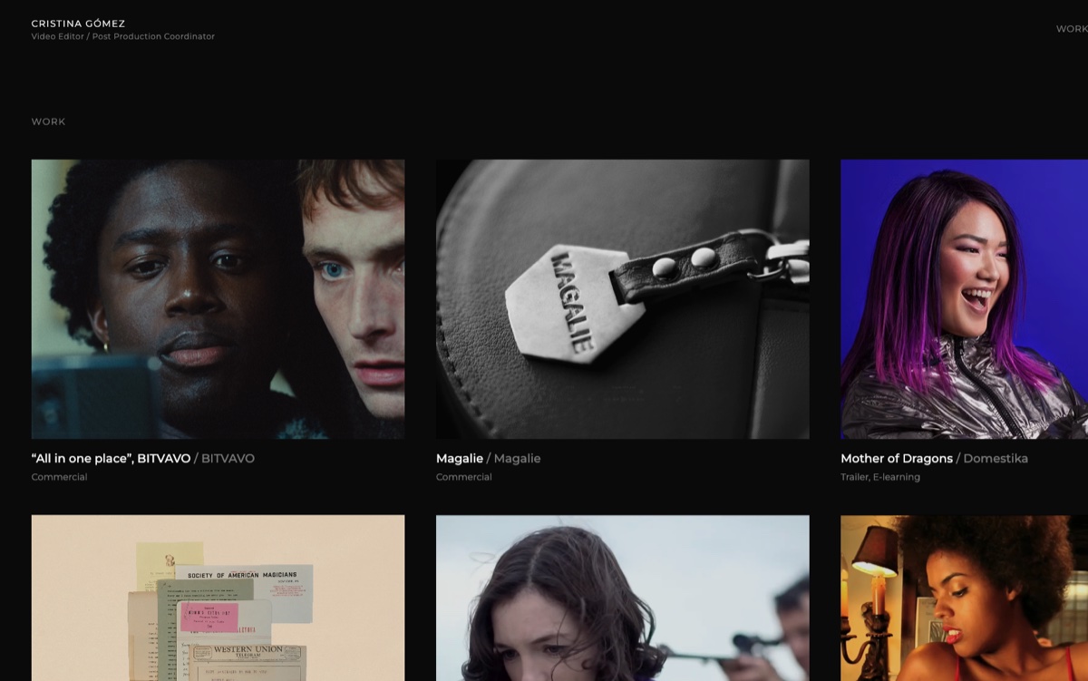 Cristina Gómez — Video Editor Portfolio